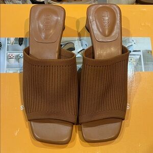 Brown Tan Mules